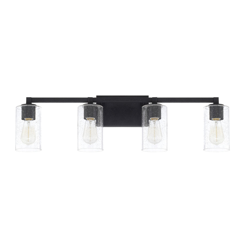 Capital Lighting 119841BI-435 Four Light Vanity, Black Iron