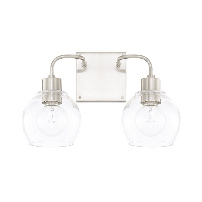 Capital Lighting 120021BN-426 Two Light Vanity, Brushed Nickel