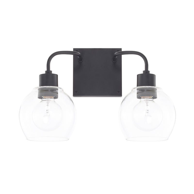 Capital Lighting 120021MB-426 Two Light Vanity, Matte Black
