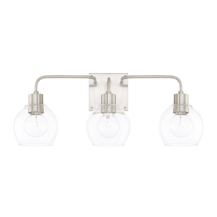 Capital Lighting 120031BN-426 Three Light Vanity, Brushed Nickel