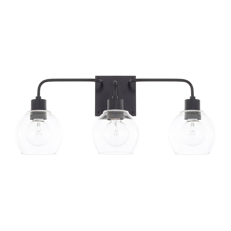 Capital Lighting 120031MB-426 Three Light Vanity, Matte Black