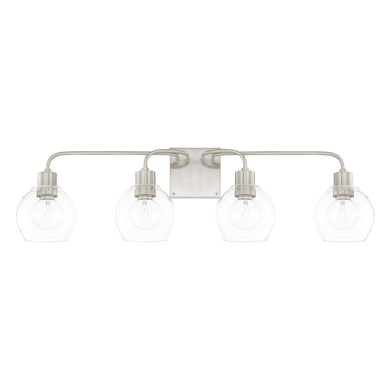 Capital Lighting 120041BN-426 Four Light Vanity, Brushed Nickel