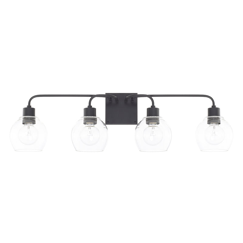 Capital Lighting 120041MB-426 Four Light Vanity, Matte Black