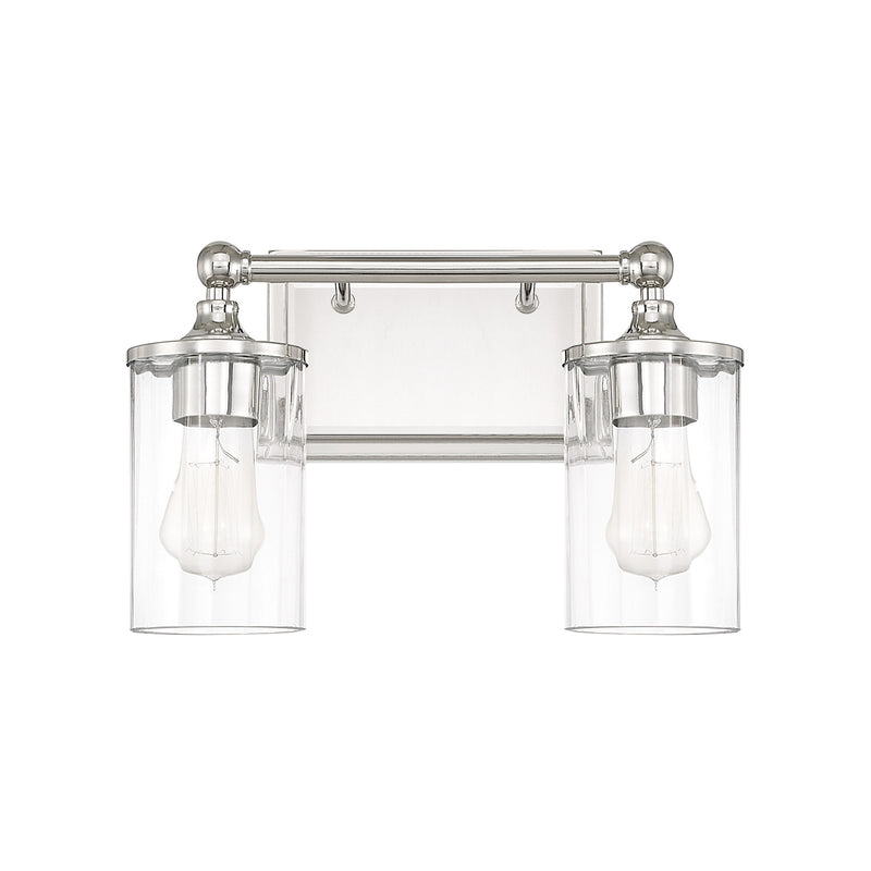 Capital Lighting 120721PN-423 Two Light Vanity, Polished Nickel
