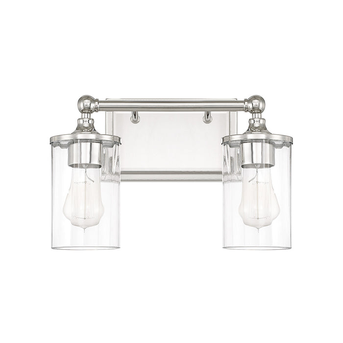 Capital Lighting 120721PN-423 Two Light Vanity, Polished Nickel