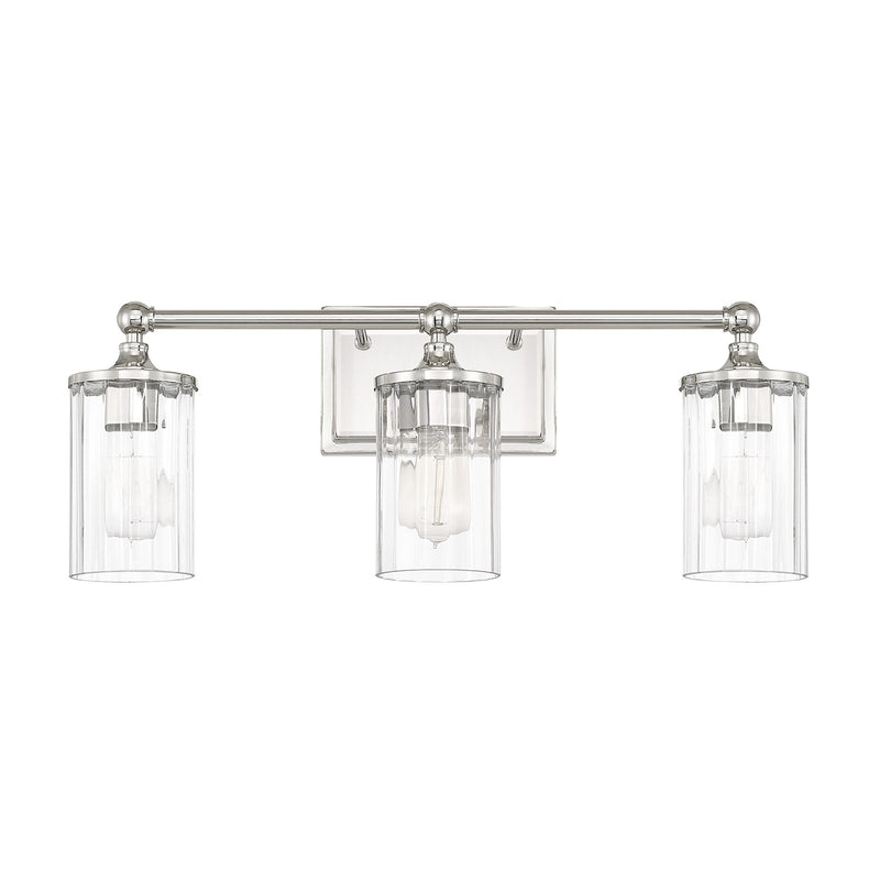 Capital Lighting 120731PN-423 Three Light Vanity, Polished Nickel