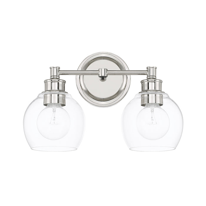 Capital Lighting 121121PN-426 Two Light Vanity, Polished Nickel