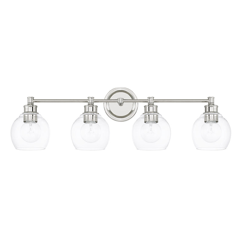 Capital Lighting 121141PN-426 Four Light Vanity, Polished Nickel