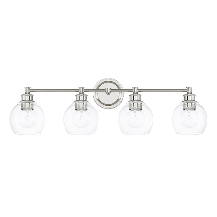 Capital Lighting 121141PN-426 Four Light Vanity, Polished Nickel