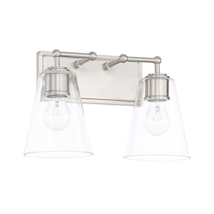Capital Lighting 121721BN-431 Two Light Vanity, Brushed Nickel