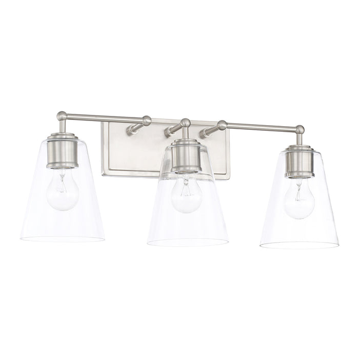 Capital Lighting 121731BN-431 Three Light Vanity, Brushed Nickel