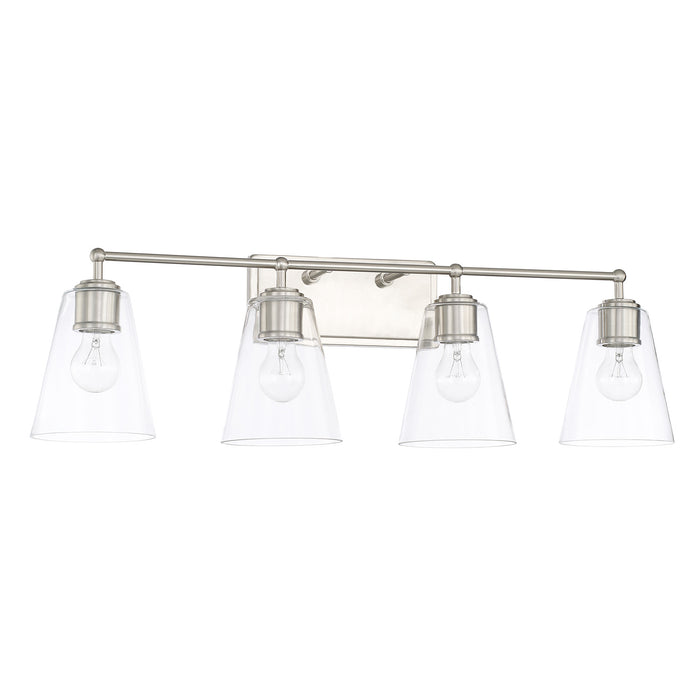 Capital Lighting 121741BN-431 Four Light Vanity, Brushed Nickel