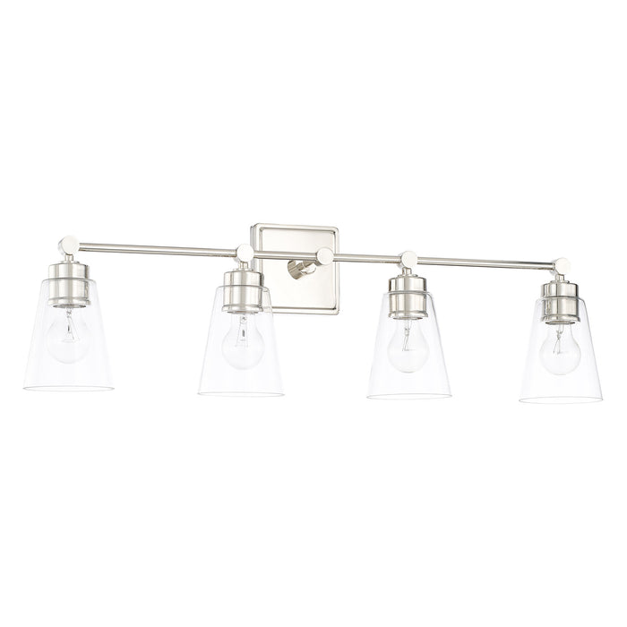 Capital Lighting 121841PN-432 Four Light Vanity, Polished Nickel