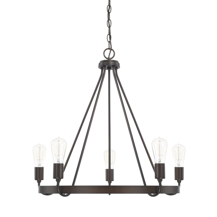 Capital Lighting 420061BZ Five Light Chandelier, Bronze