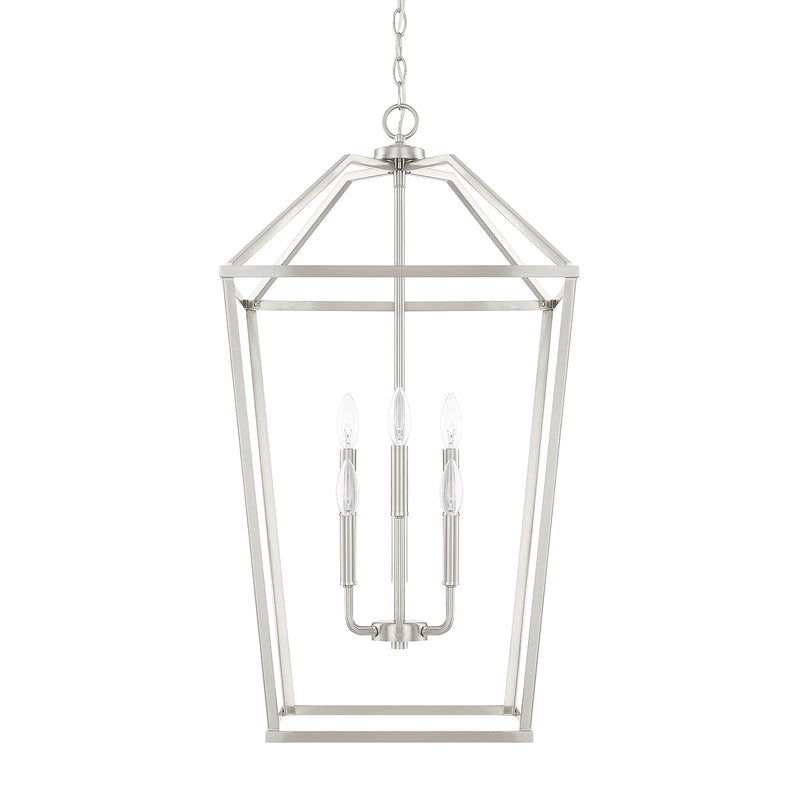 Capital Lighting 522761BN Six Light Foyer, Brushed Nickel