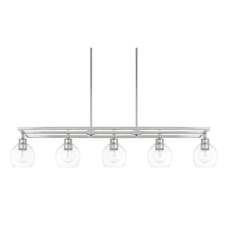 Capital Lighting 821151PN-426 Five Light Island Pendant, Polished Nickel