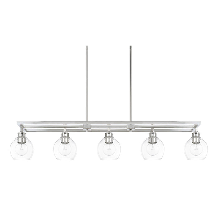 Capital Lighting 821151PN-426 Five Light Island Pendant, Polished Nickel