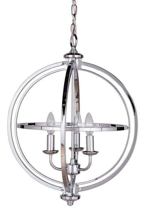 Craftmade 40133-CH Three Light Foyer Pendant, Chrome