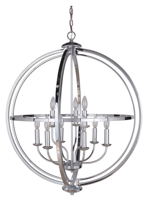 Craftmade 40139-CH Nine Light Foyer Pendant, Chrome