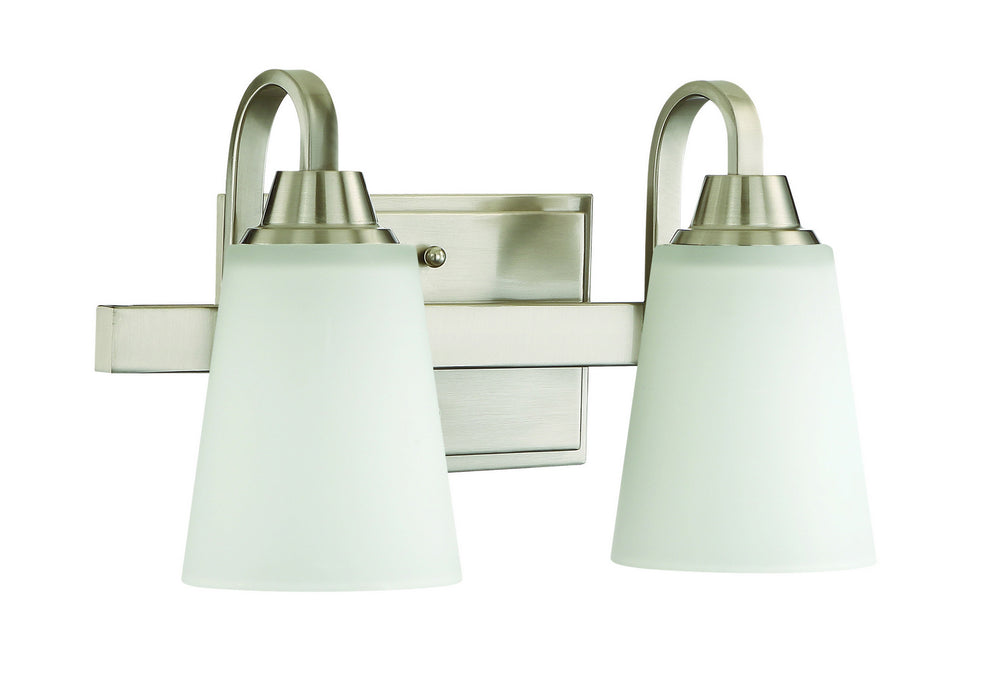 Craftmade 41902-BNK Two Light Vanity, Brushed Polished Nickel