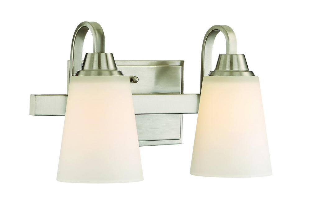 Craftmade 41902-BNK Two Light Vanity, Brushed Polished Nickel