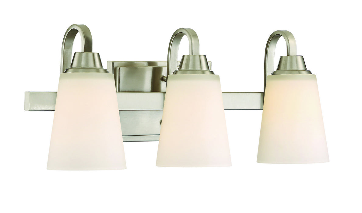 Craftmade 41903-BNK Three Light Vanity, Brushed Polished Nickel