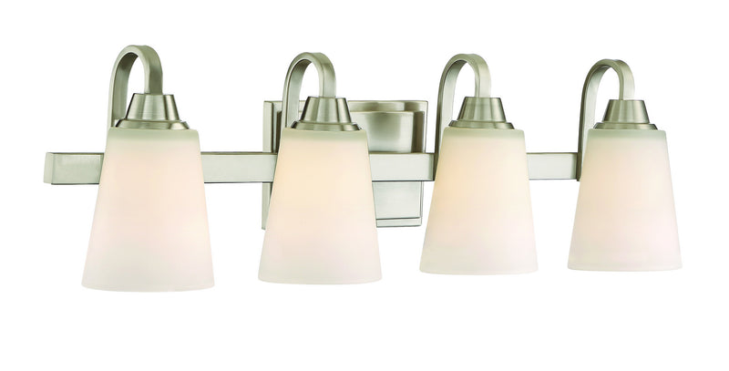 Craftmade 41904-BNK Four Light Vanity, Brushed Polished Nickel