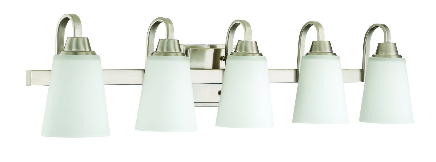 Craftmade 41905-BNK Five Light Vanity, Brushed Polished Nickel