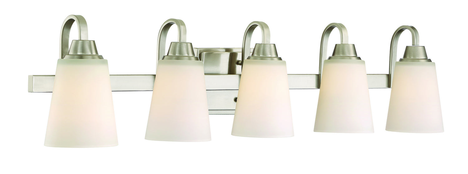 Craftmade 41905-BNK Five Light Vanity, Brushed Polished Nickel