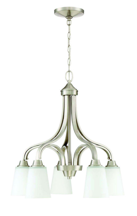 Craftmade 41915-BNK Five Light Chandelier, Brushed Polished Nickel
