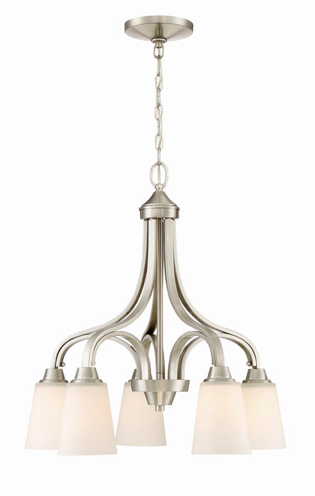 Craftmade 41915-BNK Five Light Chandelier, Brushed Polished Nickel