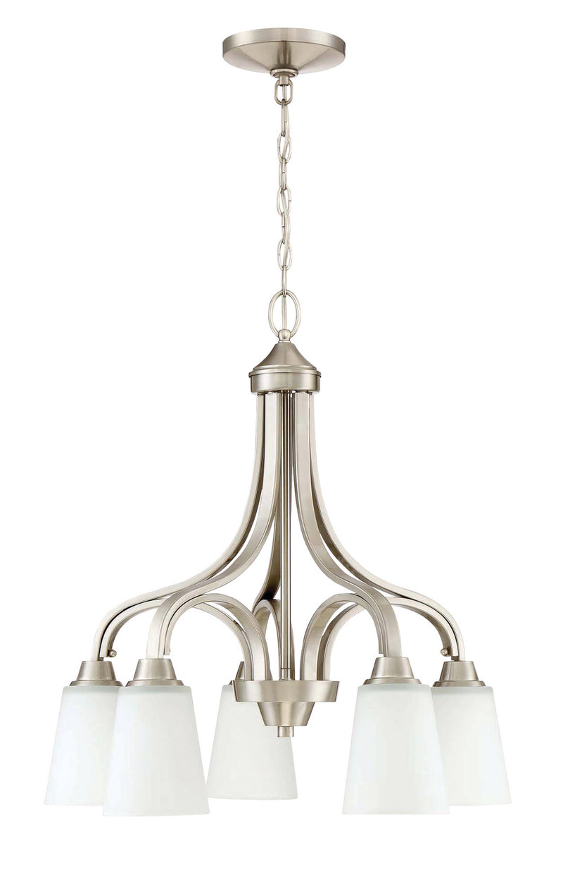 Craftmade 41915-BNK Five Light Chandelier, Brushed Polished Nickel