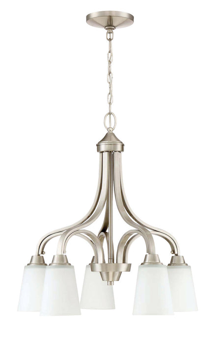 Craftmade 41915-BNK Five Light Chandelier, Brushed Polished Nickel