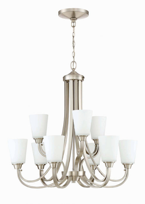 Craftmade 41929-BNK Nine Light Chandelier, Brushed Polished Nickel