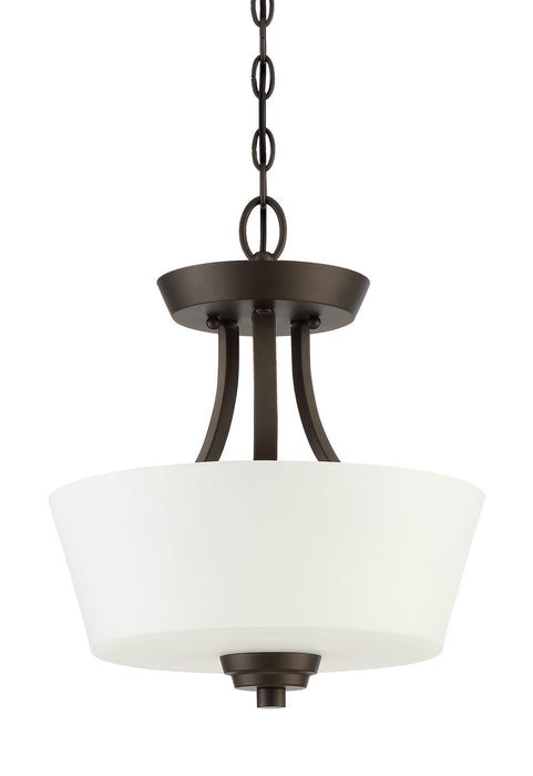 Craftmade 41952-ESP Two Light Convertible Semi Flush, Espresso
