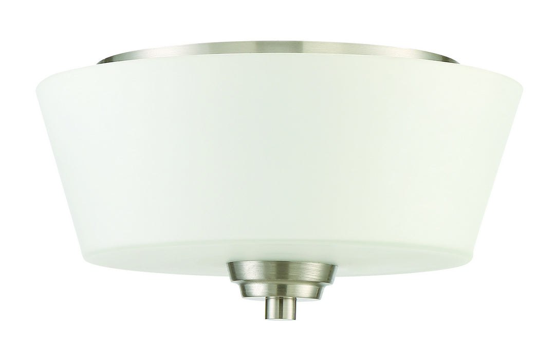 Craftmade 41982-BNK Two Light Flushmount, Brushed Polished Nickel