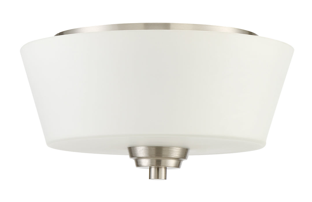 Craftmade 41982-BNK Two Light Flushmount, Brushed Polished Nickel