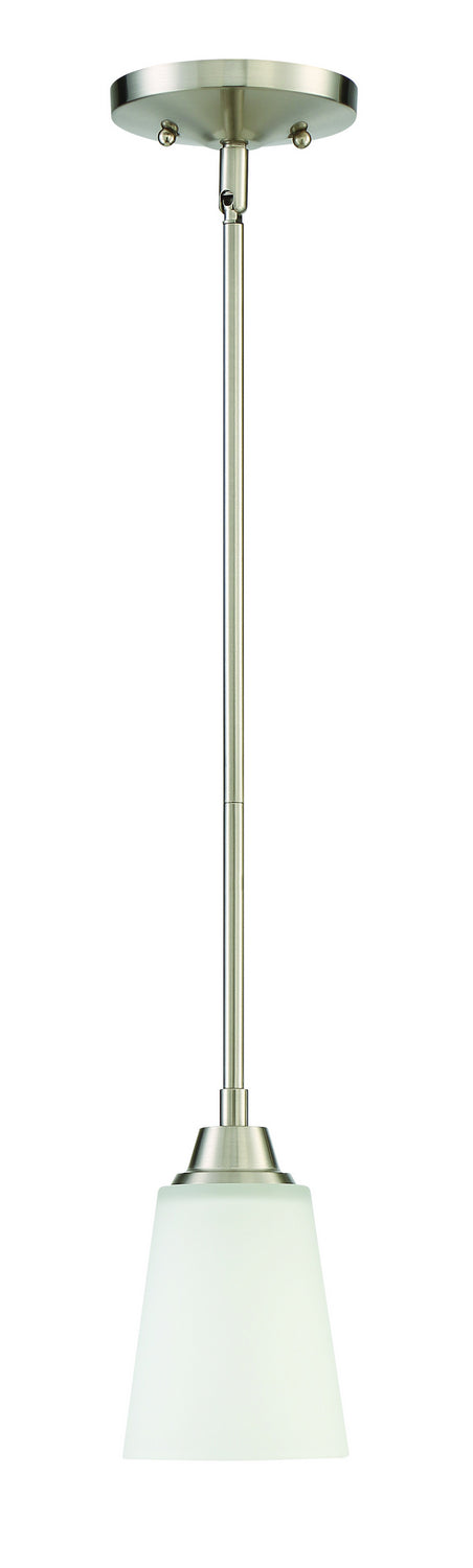 Craftmade 41991-BNK One Light Mini Pendant, Brushed Polished Nickel