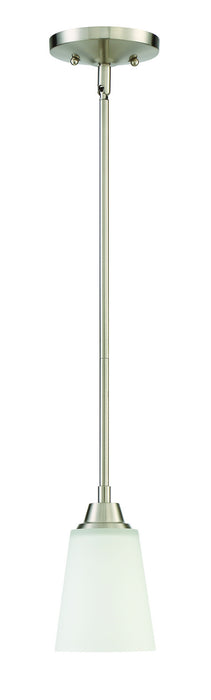 Craftmade 41991-BNK One Light Mini Pendant, Brushed Polished Nickel