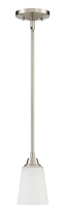 Craftmade 41991-BNK One Light Mini Pendant, Brushed Polished Nickel
