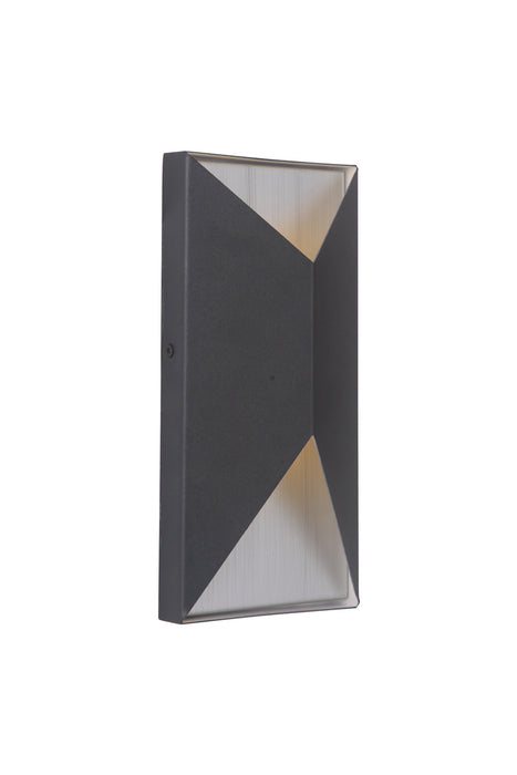 Craftmade Z3402-TBBA-LED LED Outdoor Pocket Sconce, Textured Black / Brushed Aluminum