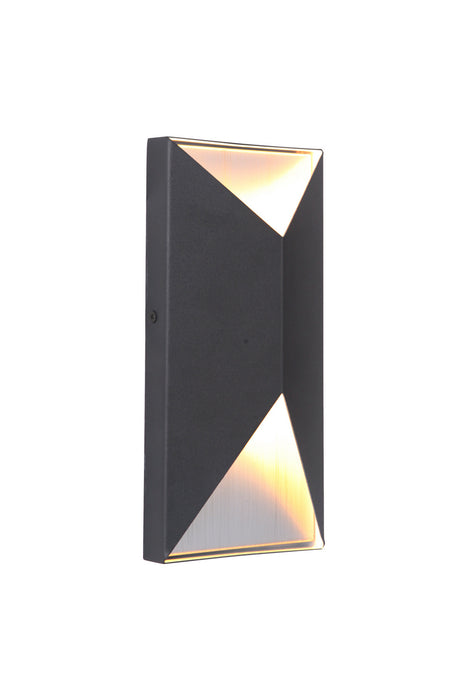 Craftmade Z3402-TBBA-LED LED Outdoor Pocket Sconce, Textured Black / Brushed Aluminum