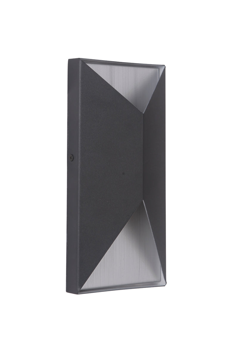 Craftmade Z3402-TBBA-LED LED Outdoor Pocket Sconce, Textured Black / Brushed Aluminum
