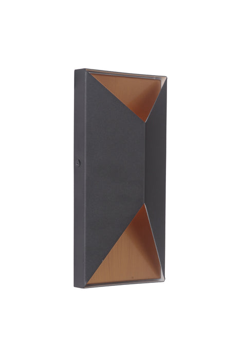 Craftmade Z3402-TBSB-LED LED Outdoor Pocket Sconce, Textured Black / Satin Brass