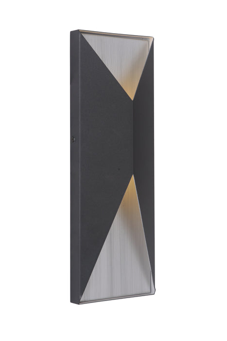 Craftmade Z3412-TBBA-LED LED Outdoor Pocket Sconce, Textured Black / Brushed Aluminum