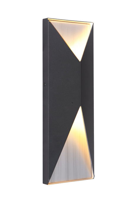 Craftmade Z3412-TBBA-LED LED Outdoor Pocket Sconce, Textured Black / Brushed Aluminum