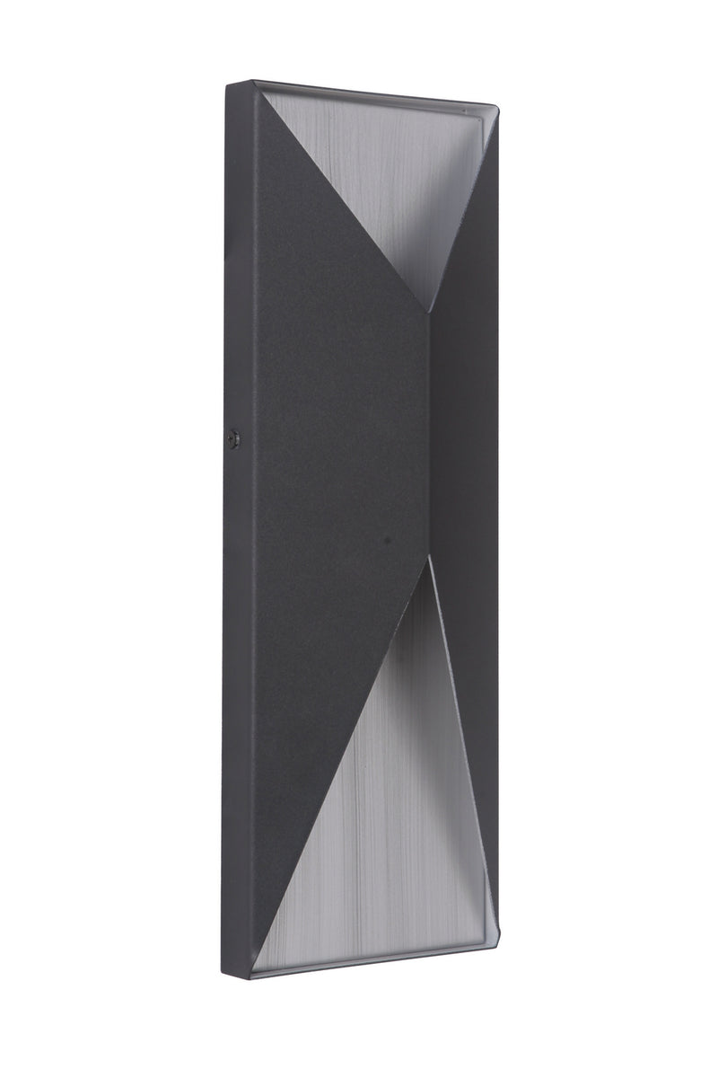 Craftmade Z3412-TBBA-LED LED Outdoor Pocket Sconce, Textured Black / Brushed Aluminum