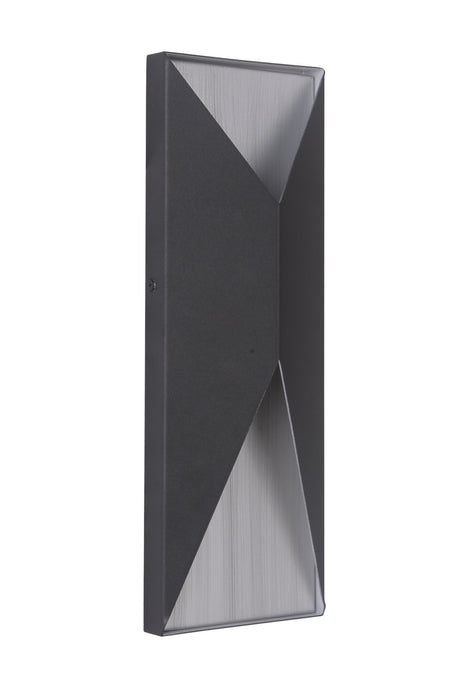 Craftmade Z3412-TBBA-LED LED Outdoor Pocket Sconce, Textured Black / Brushed Aluminum