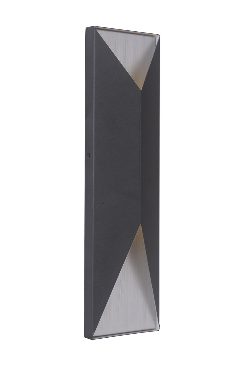 Craftmade Z3422-TBBA-LED LED Outdoor Pocket Sconce, Textured Black / Brushed Aluminum
