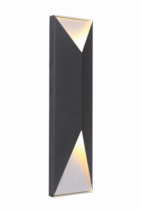 Craftmade Z3422-TBBA-LED LED Outdoor Pocket Sconce, Textured Black / Brushed Aluminum